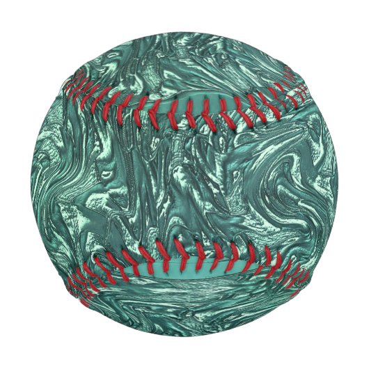 Texturierte Jade- und grünliche Zyantönen Baseball (Vorderseite)