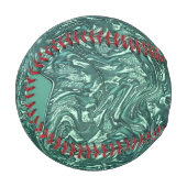 Texturierte Jade- und grünliche Zyantönen Baseball (Vorderseite Links)