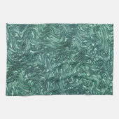 Texturierte Jade- und grünliche Zyantönen Geschirrtuch (Horizontal)