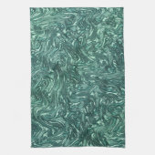 Texturierte Jade- und grünliche Zyantönen Geschirrtuch (Vertikal)