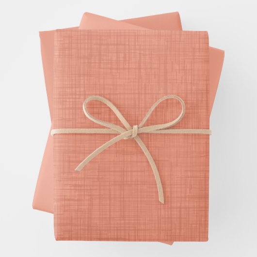 Texturierte Korallen "beruhigende Korallen". popu Geschenkpapier Set (Beispiel)