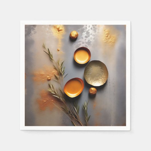 Texturierte Kupfer und Ochsenmetalle Serviette (Vorderseite)