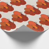Texturierte Kürbis mit verschwommenen Spinnen Geschenkpapier (Ecke)