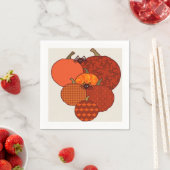 Texturierte Kürbis mit verschwommenen Spinnen Serviette (Beispiel)