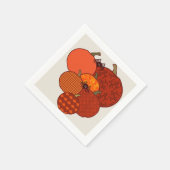 Texturierte Kürbis mit verschwommenen Spinnen Serviette (Ecke)