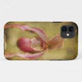 Texturierte Lady Slipper Orchid Case-Mate iPhone Hülle (Rückseite (Horizontal))