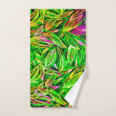 Texturierte Leaf Garden Art Badhandtuch Set (Handtuch)