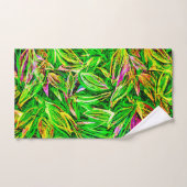 Texturierte Leaf Garden Art Badhandtuch Set (Handtuch)