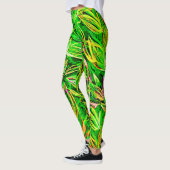 Texturierte Leaf Garden Art Leggings (Links)