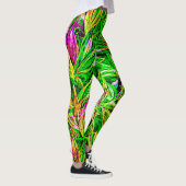 Texturierte Leaf Garden Art Leggings (Rechts)