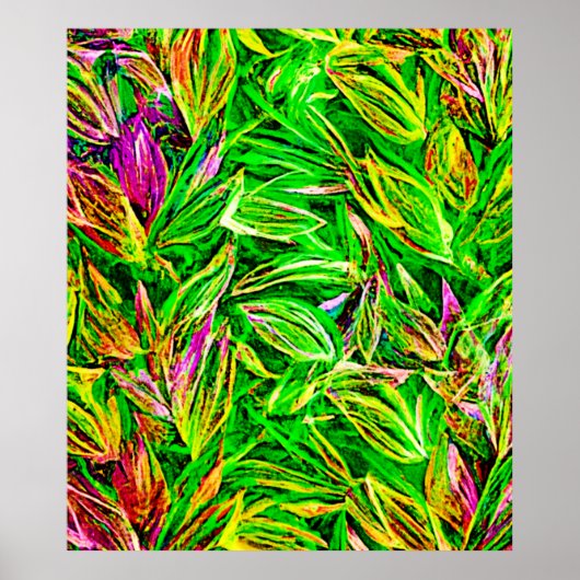 Texturierte Leaf Garden Art Poster (Vorne)