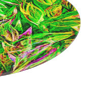 Texturierte Leaf Garden Art Schneidebrett (Ecke)