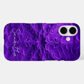 Texturierte Lila Personalisierte Bezeichnung Case-Mate iPhone Hülle (Rückseite (Horizontal))
