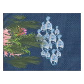 Texturierte Marine, Fisch, Rosa Korallen Tischdecke (Vorderseite (Horizontal))