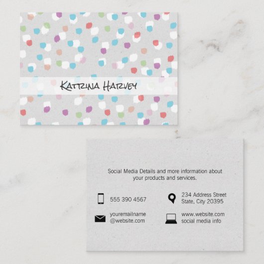 Texturierte Markierungen (fruchtig) Visitenkarte (Vorne/Hinten)