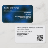 Texturierte Metallic Navy Blue Foil Business Card Rabattkarte (Vorne/Hinten)