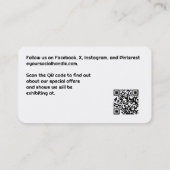 Texturierte Metallic Navy Blue Foil Business Card Rabattkarte (Rückseite)