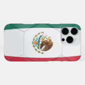 Texturierte Mexiko-Flagge Fußball-Grafik iPhone Hülle (Rückseite (Horizontal))