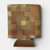 Texturierte monochrome braune Tartan kariert. Dosenkühler (Rückseite)