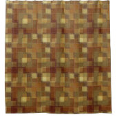 Texturierte monochrome braune Tartan kariert. Duschvorhang (Vorderseite)