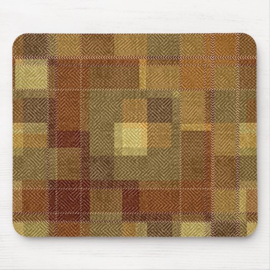 Texturierte monochrome braune Tartan kariert. Mousepad (Vorne)