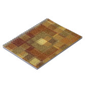 Texturierte monochrome braune Tartan kariert. Notizblock (Linke Seite)