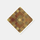 Texturierte monochrome braune Tartan kariert. Serviette (Ecke)