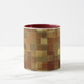 Texturierte monochrome braune Tartan kariert. Tasse (Zentrum)