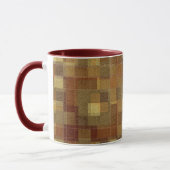 Texturierte monochrome braune Tartan kariert. Tasse (Links)