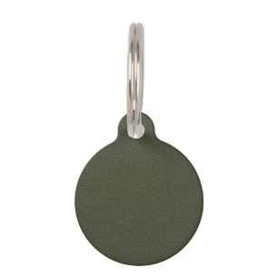 Texturierte Moos Green Custom Round Pet Tag Haustiermarke