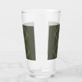 Texturierte Moos Green Zigzag Pint Glas (Rechts)