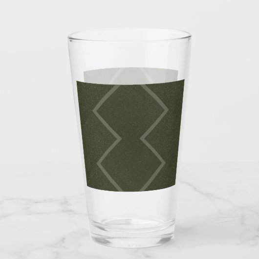 Texturierte Moos Green Zigzag Pint Glas (Vorderseite)