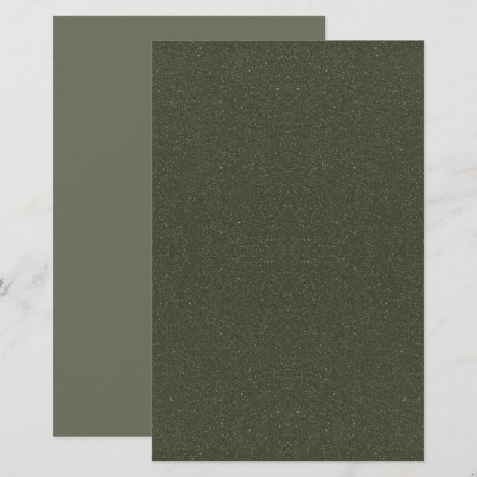 Texturierte Moos - Grüne Stationierung - individue Briefpapier (Vorne/Hinten)