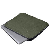Texturierte Moosgrüne Notebookschlacke - individue Laptopschutzhülle (Vorne Knopf)