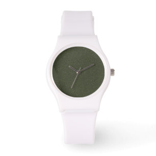 Texturierte Moosgrüne Uhr - Anpassbare Oberfläche