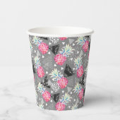 Texturierte Muster für geometrische Ananas Pappbecher (Rückseite)