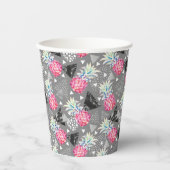 Texturierte Muster für geometrische Ananas Pappbecher (Vorderseite)