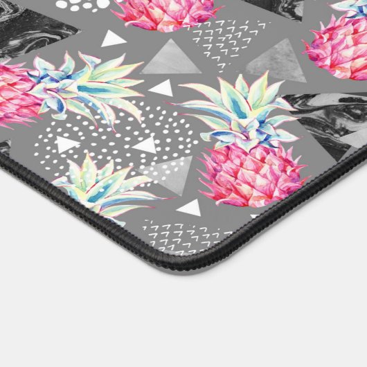 Texturierte Muster für geometrische Ananas Schreibtischunterlage (Ecke)