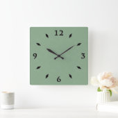 Texturierte mutierte grün. quadratische wanduhr (Zuhause)