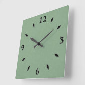 Texturierte mutierte grün. quadratische wanduhr (Winkel)