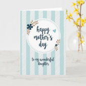 Texturierte Muttertags-Blues-Karte Karte (Gelbe Blume)