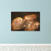 Texturierte Nachmittagshadows Rose Canvas drucken Leinwanddruck (Insitu (Holzboden))