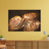 Texturierte Nachmittagshadows Rose Canvas drucken Leinwanddruck (Insitu (Wohnzimmer))