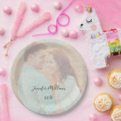 Texturierte Overlay verblichenes Foto Personalisie Pappteller (Party)