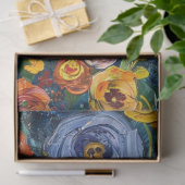 Texturierte Paste abstrakte Blume entcoupage Seidenpapier (Geschenk)