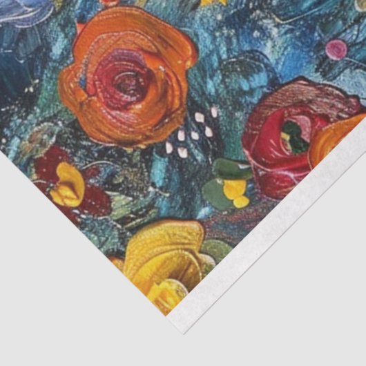 Texturierte Paste abstrakte Blume entcoupage Seidenpapier (Ausschnitt)