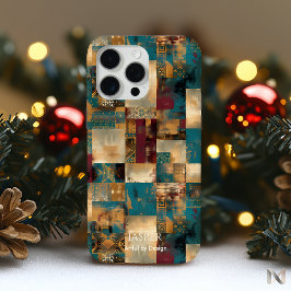 Texturierte Patchwork-Armlehne - Rustikales Kunstd Case-Mate iPhone Hülle