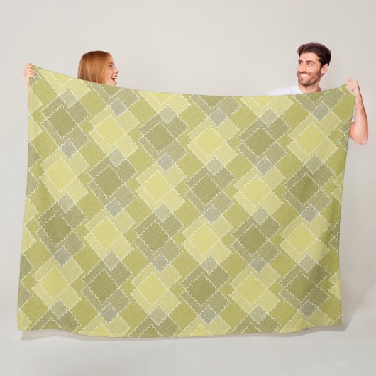Texturierte Patchwork- Flickwerk mehrfarbige Fleck Fleecedecke (Beispiel)