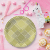 Texturierte Patchwork-Patchwork mehrfarbige Flicke Pappteller (Party)