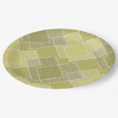 Texturierte Patchwork-Patchwork mehrfarbige Flicke Pappteller (Schrägansicht)